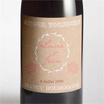 Etiquette de bouteille mariage réf. N3001056