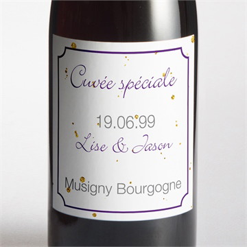 Etiquette de bouteille mariage réf. N3001057