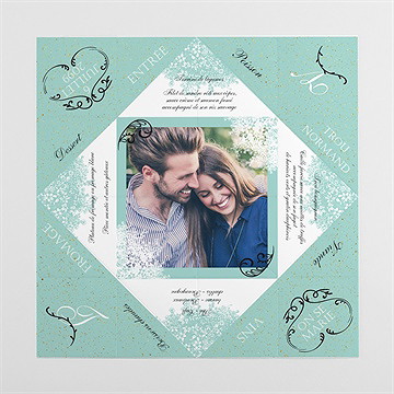 Menu mariage menu mariage - Vue dépliée