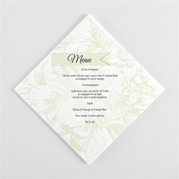 Menu mariage menu mariage - Vue intérieure pliée