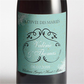 Etiquette de bouteille mariage réf. N3001059