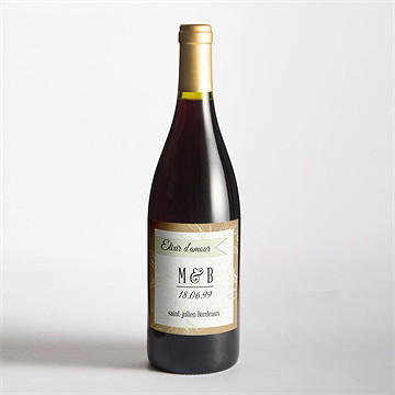 Etiquette de bouteille mariage etiquette de bouteille mariage - Mise en situation