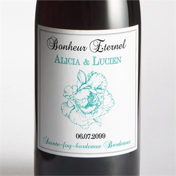 Etiquette de bouteille mariage réf. N3001061