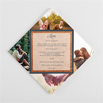 Menu mariage menu mariage - Vue intérieur plié