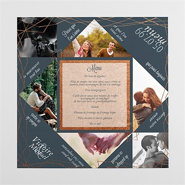 Menu mariage menu mariage - Vue déplié