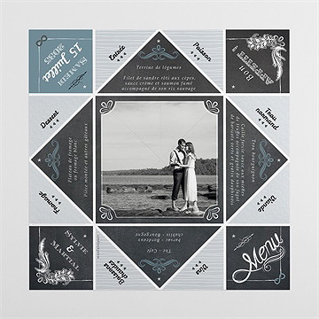 Menu mariage menu mariage - Vue dépliée