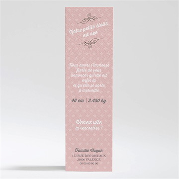 Faire-part naissance des photos pour une surprise - Dos du faire-part