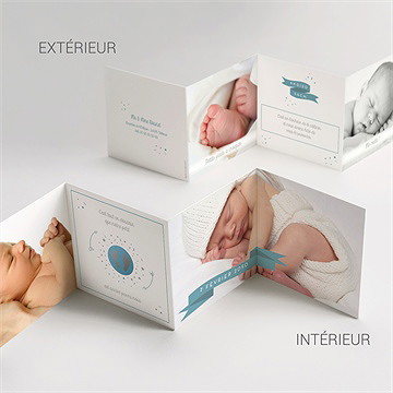 Faire-part naissance petits pieds - Vue d'ensemble