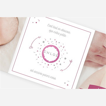 Faire-part naissance annonce photo surprise - Détail du faire-part