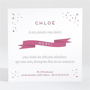 Remerciement naissance annonce photo surprise