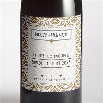 Etiquette de bouteille mariage réf. N3001075