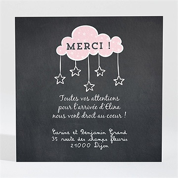 Remerciement naissance origami ardoise