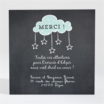 Remerciement naissance tout en ardoise magnet