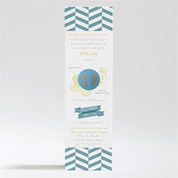 Faire-part naissance un photomaton surprise - Dos du faire-part non gratté