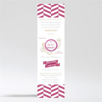 Faire-part naissance jolis motifs scandinave photo - Dos du faire-part