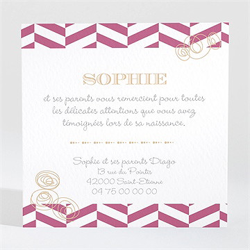 Remerciement naissance jolis motifs scandinave photo