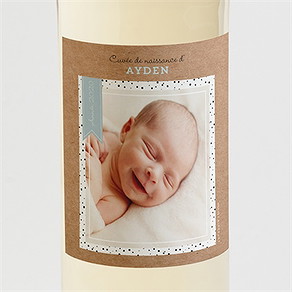Etiquette de bouteille naissance cocotte en folie !