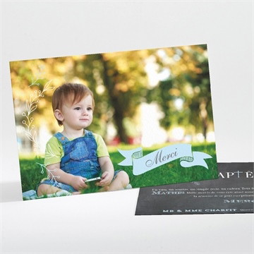 Remerciement baptême maison en ardoise!