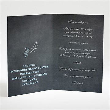 Menu baptême maison en ardoise! - Menu ouvert