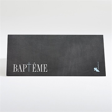 Marque-place baptême maison en ardoise! - Dos du marque-place