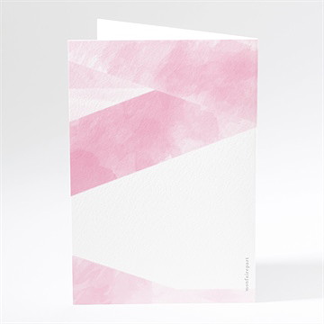 Menu baptême tendre aquarelle rose - Dos du menu