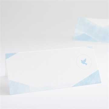 Marque-place baptême douceurs d'aquarelle