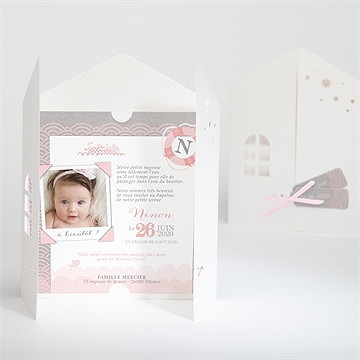 Faire-part de baptême forme originale