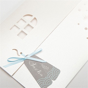 Faire-part de baptême baptême scandinave - Détail de la pochette