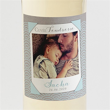 Etiquette de bouteille baptême baptême scandinave