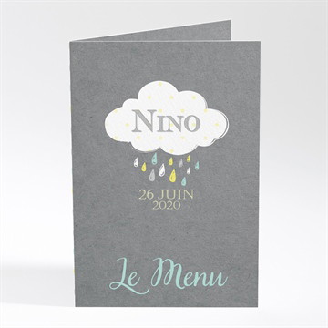 Menu baptême pluie du ciel