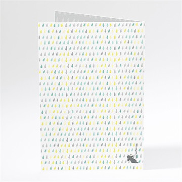 Menu baptême pluie du ciel - Dos du menu