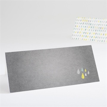 Marque-place baptême pluie du ciel