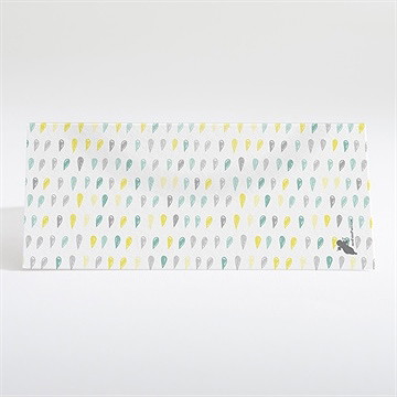 Marque-place baptême pluie du ciel - Dos du marque-place