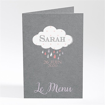 Menu baptême nuage classique
