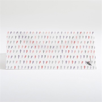 Marque-place baptême nuage classique - Dos du marque-place