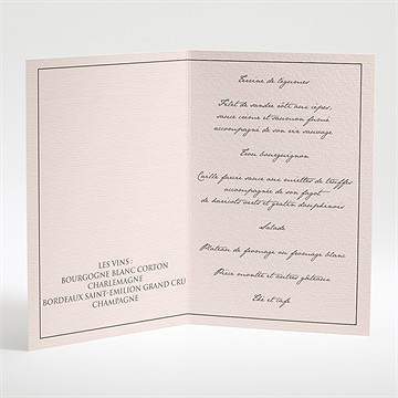 Menu baptême silhouette annonce fille - Menu ouvert