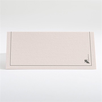 Marque-place baptême silhouette annonce fille - Dos du marque-place