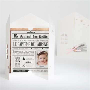 Faire-part de baptême maison du baptême !