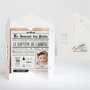 Faire-part de baptême maison du baptême !