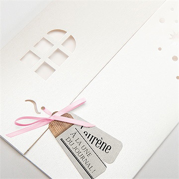 Faire-part de baptême maison du baptême ! - Détail de la pochette