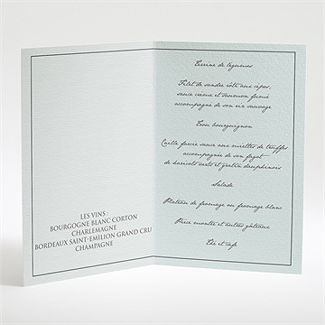 Menu baptême profil enfant vintage - Menu ouvert