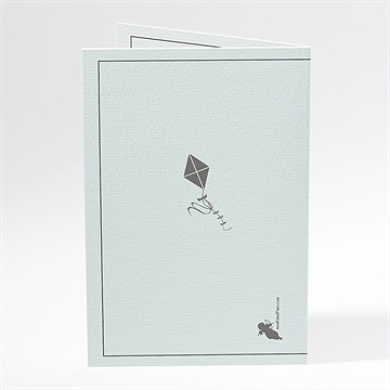 Menu baptême profil enfant vintage - Dos du menu