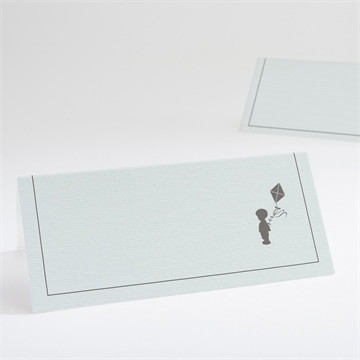 Marque-place baptême profil enfant vintage