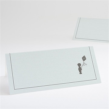 Marque-place baptême profil enfant vintage