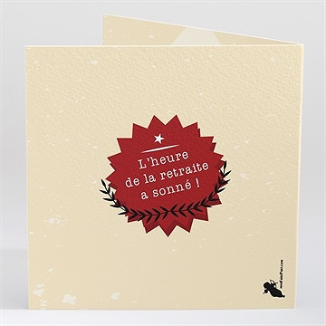 Carte invitation départ à la retraite autour d'un barbecue - Dos de la carte