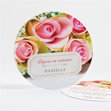 Carte invitation départ à la retraite invitation florale