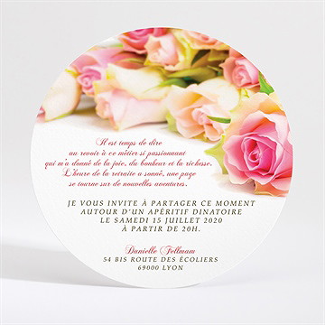 Carte invitation départ à la retraite invitation florale - Dos de la carte