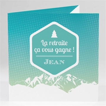 Carte invitation départ à la retraite profiter de la montagne