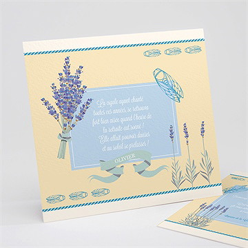 Carte invitation départ à la retraite cigales et lavande
