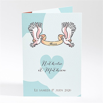 Menu mariage en montgolfière humour